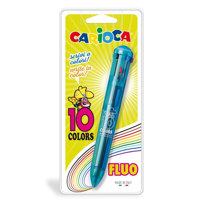 PENNA CARIOCA 10 COLORI FLUO