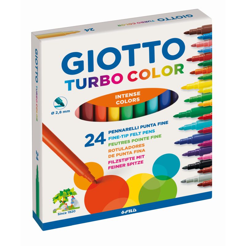 PENNARELLI PUNTA FINE GIOTTO 24 TURBOCOLOR