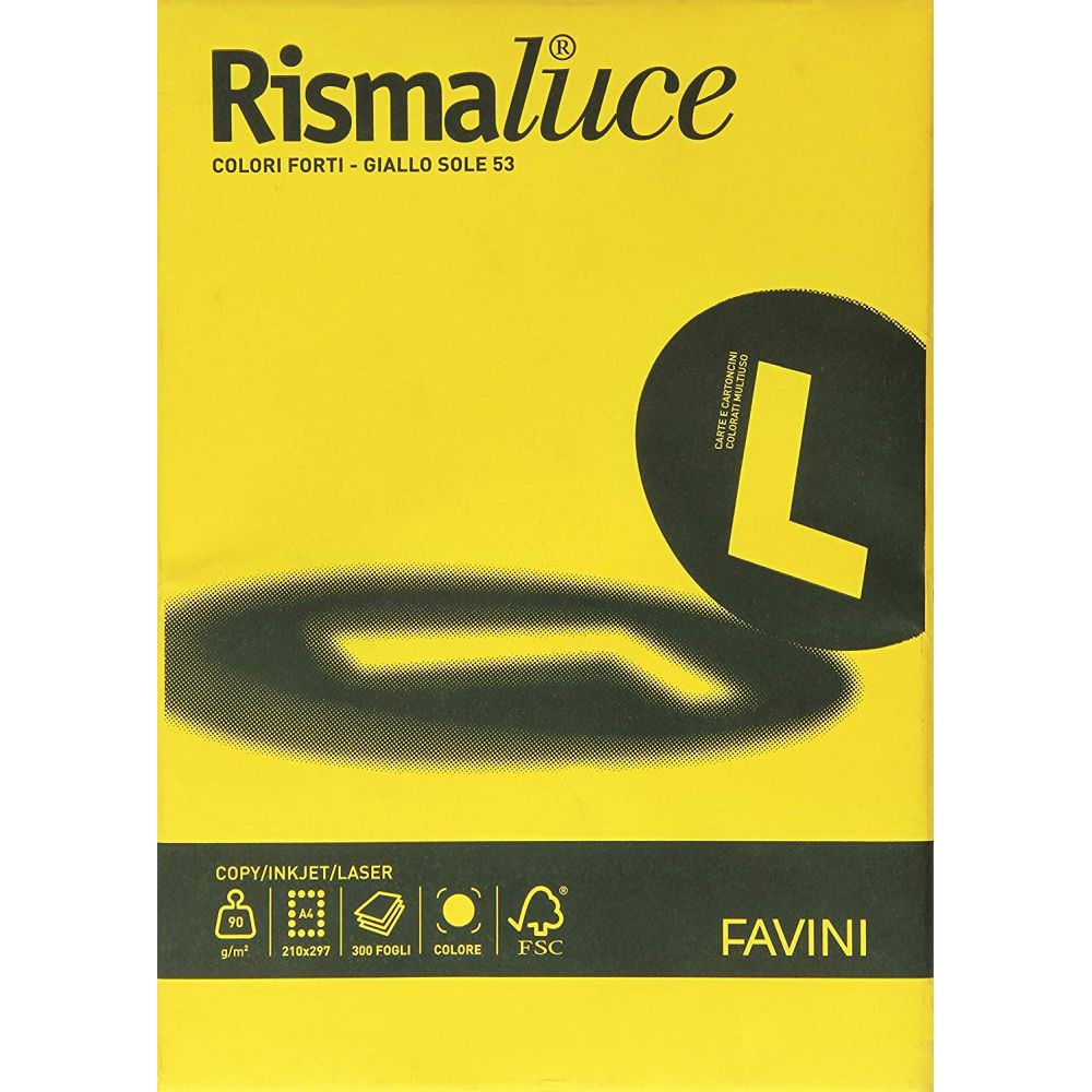 CARTA FOTOCOPIE COLORATA A4 GR. 90 FG. 100 GIALLO