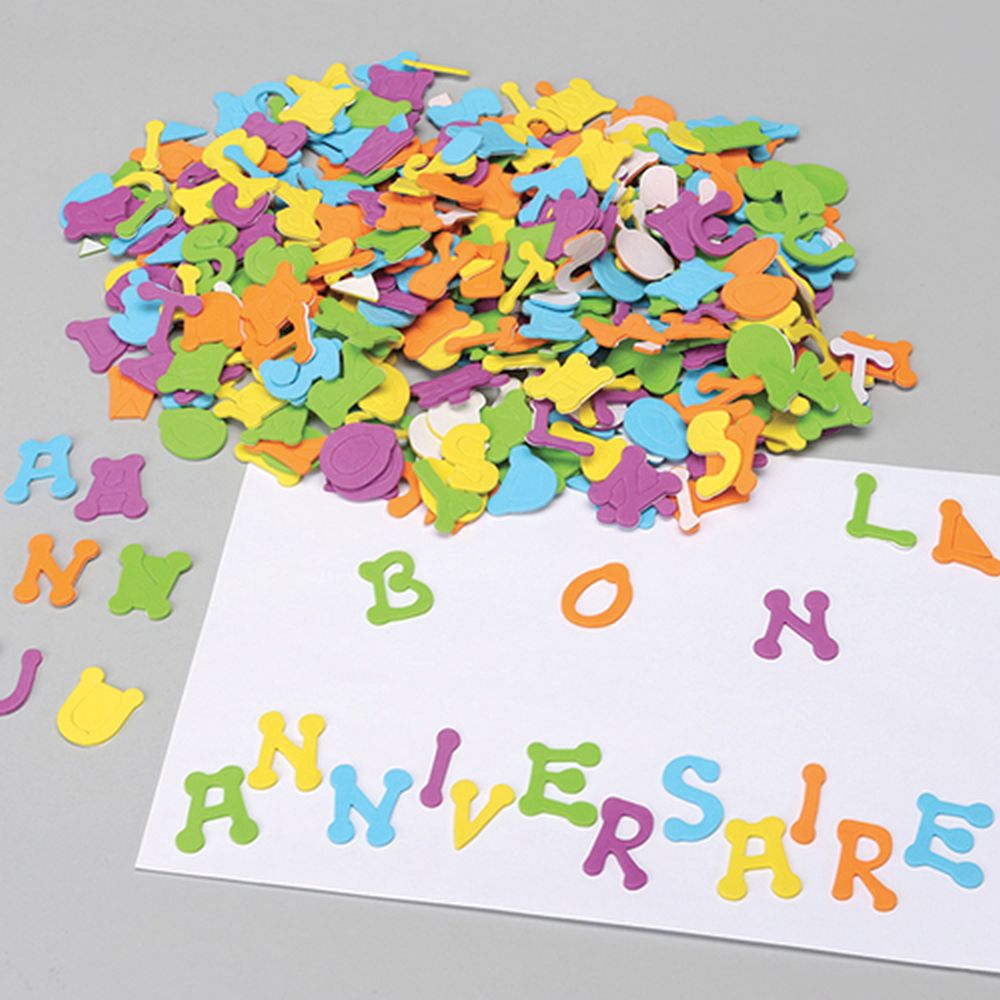 FORME GOMMA CREPP ADESIVA PZ.405 LETTERE
