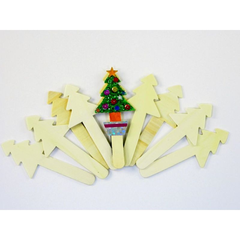 LEGNO DA DECORARE STECCHE ALBERO DI NATALE PZ.10 CM. 12H