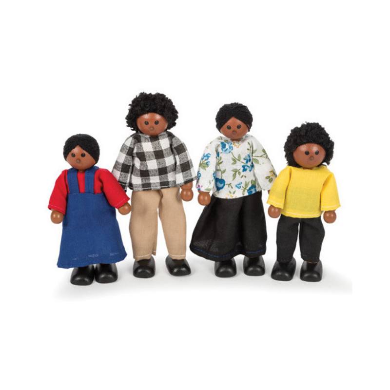 PERSONAGGI IN LEGNO - FAMIGLIA AFRICANA SET PZ. 4