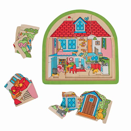 PUZZLE ALZA E SCOPRI CM.30X30 - LA CASA